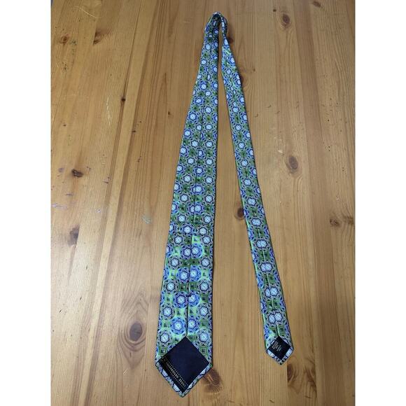 Ermenegildo Zegna Silk Patterned NeckTie Designer Luxury Country Club Old Money - Picture 4 of 8